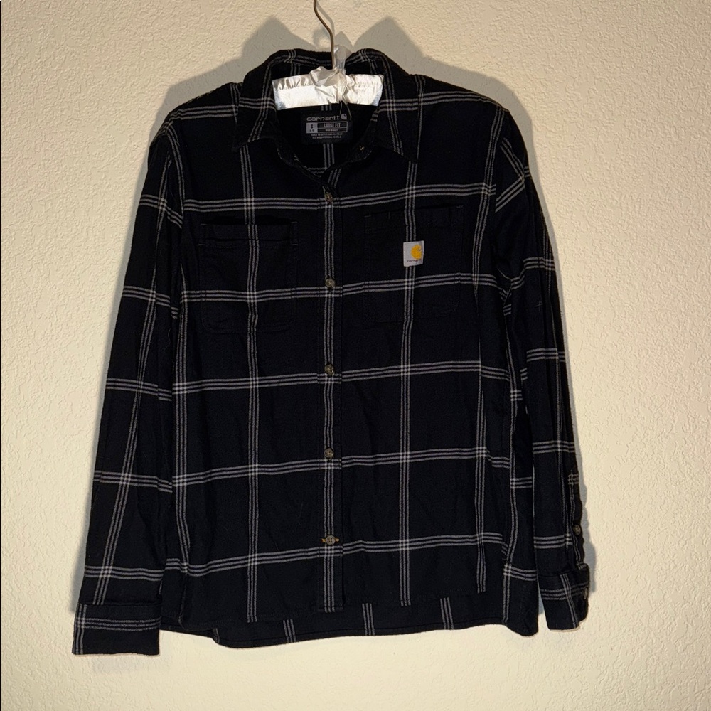 Carhartt Women’s Black and White Plaid Shirt Jacket